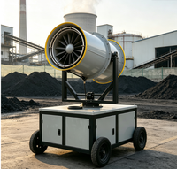 Canon à brouillard industriel de 30 mètres, pulvérisateur à fine brume d'eau, machine de suppression de la poussière pour le traitement des poussières sur les chantiers de démolition de bâtiments