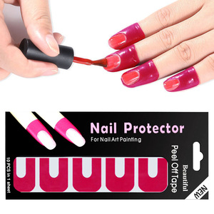 Nouveau décoller nail art bande doigt protecteur vernis peinture autocollant U forme Anti-débordement ruban à <span class=keywords><strong>ongles</strong></span> <span class=keywords><strong>pour</strong></span> les décorations des <span class=keywords><strong>ongles</strong></span> - Product Image 6