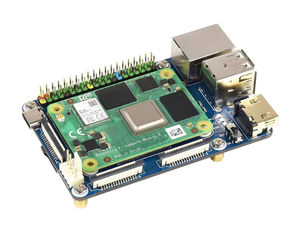Mini carte mère (A) CM4-IO-BASE-A pour Raspberry Pi 4 avec connecteurs intégrés CSI/DSI/FAN/USB/RJ45 Gigabit - Product Image 3