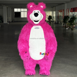Blu chiaro Unisex gonfiabile <span class=keywords><strong>Masha</strong></span> <span class=keywords><strong>orso</strong></span> animale mascotte Costume peluche Anime per adulti Cosplay eventi di carnevale - Product Image 6