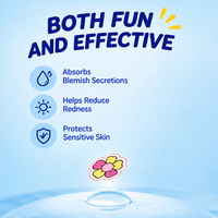 Patchs Hydrocolloïdes Personnalisés en Formes Mignonnes pour Boutons et Imperfections – Autocollants Anti-Acné Amusants et Nouveauté pour le Visage – 16 Pièces OEM ODM