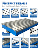 Nouvelle table de soudage en fonte à fente en T de haute précision, établi industriel robuste pour usinage CNC, service OEM personnalisé