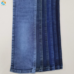 Chất lượng cao tùy chỉnh 9.25oz vải denim thô màu xanh đậm Twill căng cho nam giới/sợi nhuộm slub phong cách chàng trai cô gái cảm thấy bàn tay mềm mại - Product Image 3