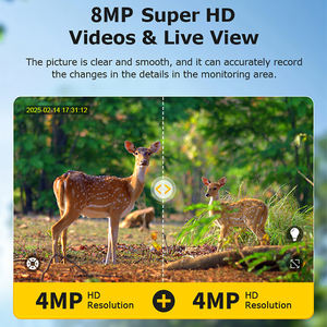 Caméra de chasse camouflage 8MP 20X, double objectif, vision nocturne, sécurité, PTZ, sans fil, batterie solaire, caméra extérieure - Product Image 3