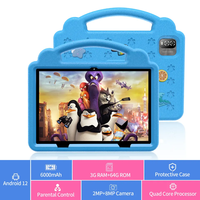 Tabletas para Niños de 2 a 5 Años, Iwawa Preinstalada para el Aprendizaje, Tableta Android con EVA, Nueva Tendencia, 3 GB de RAM, 64 GB de ROM, USB Tipo C