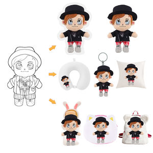 Custom Pluche Pop Modieus Spel Figuur Doen Sleutelhanger Kleding Speelgoed Verplaatsbaar - Product Image 4