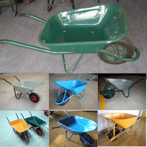 Brouette robuste en métal WB6400 avec une capacité de 65 L, roues pneumatiques, poignée en acier pour les constructeurs et la construction - Product Image 5