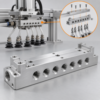 Collecteur d'aspiration en aluminium 6061 sur mesure à 5 axes CNC pour pinces d'automatisation
