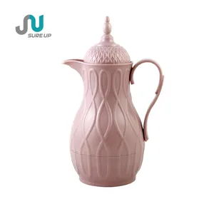 Arabic style food grade ABS thermal jugs vacuum portable thermo with glass inner tea flask with adjustable plug base