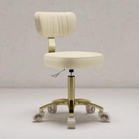 Chaise de coiffeur SW, tabouret de salon de beauté, roulettes pivotantes, hauteur réglable, pour salon de coiffure, extension de cils