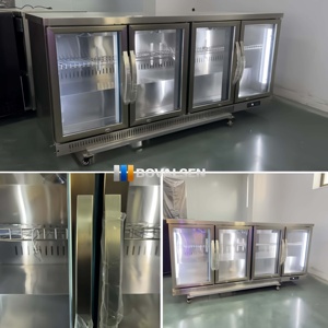 Réfrigérateur de bar encastrable sous comptoir avec 4 portes vitrées, refroidissement par compresseur, pour boissons - Product Image 6