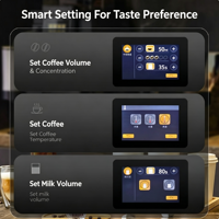 Cafetera Automática Multi-Bebidas, Compatible con Café en Grano y Molido (8-12g), Capacidad de Preparación 220V, Cafetera Espresso para el Hogar