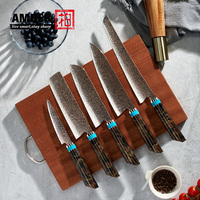 Couteau de cuisine professionnel haut de gamme en acier Damas cuivré à 37 couches, couteau de chef japonais en acier inoxydable à haute teneur en carbone, couteau utilitaire et trancheur