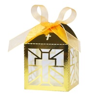 Export Direktvertrieb Hohlkreuz-Geschenkbox Perlglanzpapier Taufe Hochzeiten Partys; Schokoladen-Süßigkeiten-Geschenkbox China XTH-586