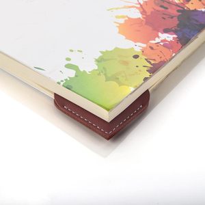 Handmade High-End Heart-Shaped PU <b>Leather</b> Waterproof Anti-Slip Portable Book Cover & <b>Bookmark</b> Set - Product Image 3