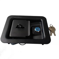 Loquet à palette en fer et zinc sur mesure pour auvents de pick-up et tiroirs de boîte à outils verrouillables, finition galvanisée, emballé en carton