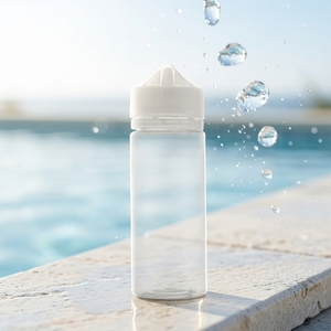 Botol Cairan Plastik 120ml Anti Bongkar, Botol Jus Freebase V2 PET Bening, Botol Pipet Tekan dengan Nosel Dorong-Tarik - Product Image 1