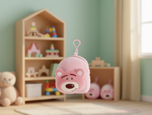 Portamonete con zaino a forma di orso in peluche per bambini 11 cm unisex - Product Image 2