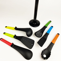 Ensemble d'ustensiles de cuisine 6 pièces, gadgets en plastique multifonctionnels, lavables au lave-vaisselle, accessoires de cuisine légers pour un usage domestique
