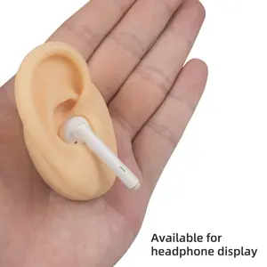 3D Silica Gel Ear Model For Hearing 1:1 Human Ear Model Simulation Display Props Teaching Tools Ear Piercing Practice Tattoo