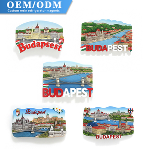 Imán para refrigerador de Bruselas, hecho a mano, de resina con logotipo personalizado, imanes de recuerdo de una sola casa de - Product Image 1