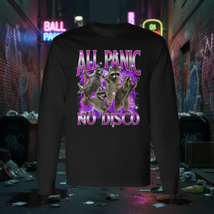 T-shirt à manches longues All Panic No Disco Raccoon Meme - Product Image 3