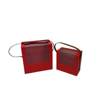 Boîte à fleurs carrée portable créative de haute qualité en PVC, boîte à fleurs et emballage cadeau pour la Saint-Valentin