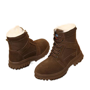 Bottes de neige pour hommes, doublure polaire épaisse, imperméables, antidérapantes, hautes, décontractées, pour l'extérieur, hiver, talon moyen, couleur unie - Product Image 5