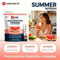 Poudre de mélange de boissons électrolytiques hydratantes en gros, 8 vitamines, sodium, potassium, magnésium, saveur pastèque, pour la vie quotidienne, OEM