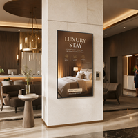 Écran publicitaire LCD commercial de 65 pouces, affichage numérique mural de luxe pour hall d'hôtel, promotionnel, à quatre bords égaux