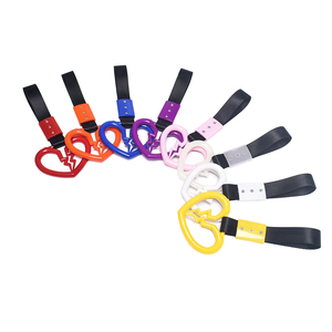 Anillo Tsurikawa JDM para Agarradera de Tren o <span class=keywords><strong>Autobús</strong></span>, Correa Negra con Diseño de Corazón Roto, Kits Interiores JDM, Material ABS, Popular en Amazon - Product Image 5