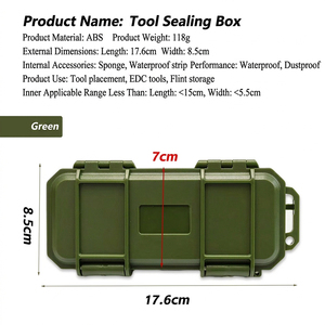 DSF57 - Caja de Almacenamiento Impermeable de Plástico Amarillo al por Mayor con Cierre de Pestillo y Asa de Transporte, Mini Caja EDC - Product Image 2