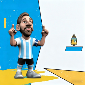 <span class=keywords><strong>Mini</strong></span> figurine Argentine, statue de joueur de football, version Paris Saint-Germain, statue de collection en PVC premium pour les fans - Product Image 5