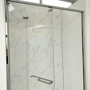 Piccolo bagno design pieghevole porta doccia porta scorrevole in vetro accessori hardware