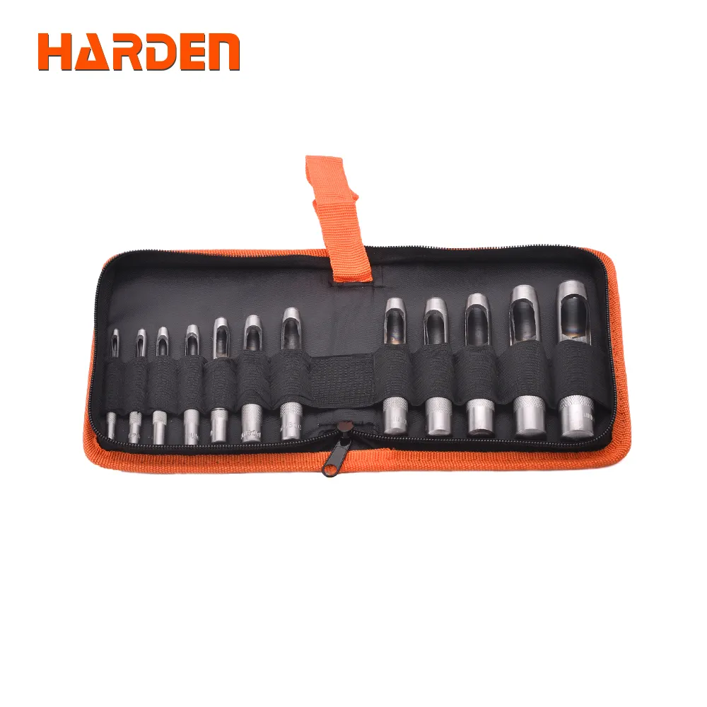 Leather Hand Tools 3-16mm 12Pcs Leather Hole Puncher Set Hollow Punch Set