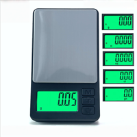 Balance de poche numérique mini haute précision 500g 0.01g, plateforme en acier inoxydable, affichage LED, portable pour l'or, les bijoux, les diamants