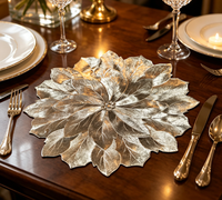 Sets de table réutilisables en PVC métallisé écologiques, résistants à la chaleur, antidérapants et imperméables pour la décoration de la maison, des hôtels et des restaurants