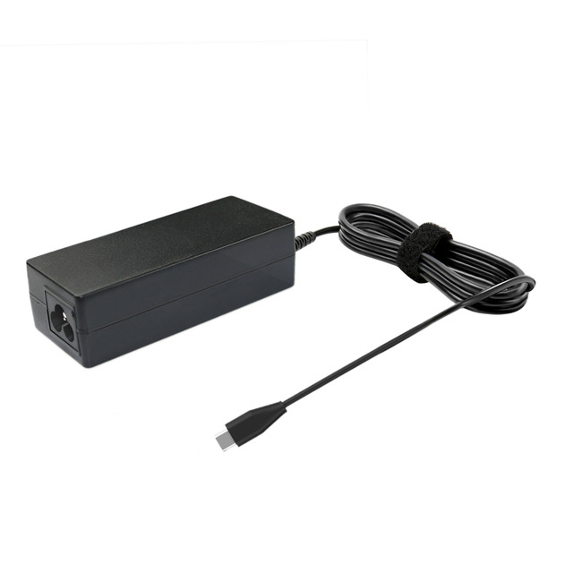 New 65W USB Type-C Laptop Power Supply Adapter with OVP/OCP Protection Foldable Design & Retractable Cable for Asus