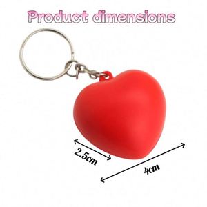 Llavero de Espuma de PU con Forma de Corazón y Logotipo Personalizado, Juguete Antiestrés, Adorno Colgante, Regalo Promocional con Impresión de Serigrafía - Product Image 2