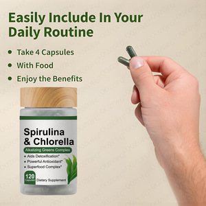 Suplemento de grado alimenticio OEM Tabletas de espirulina orgánica Chlorella <span class=keywords><strong>Superfood</strong></span> con rico en proteína vegana y clorofila para Bady Detox - Product Image 3