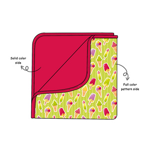 Coperta per Neonati in <span class=keywords><strong>Fibra</strong></span> di Bambù a Doppio Lato 30x40cm, Stampa Personalizzata Fronte, Tinta Unita Retro, Morbida e Delicata sulla Pelle - Product Image 2