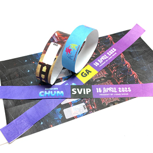 GA <span class=keywords><strong>svip</strong></span> สายรัดข้อมือกระดาษแบบใช้แล้วทิ้งแบบมีกาวในตัวสำหรับงานปาร์ตี้โลโก้ - Product Image 3