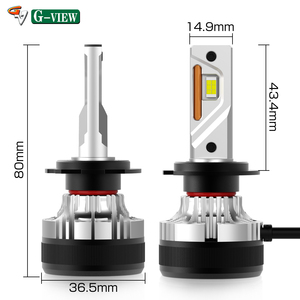 GVIEW Best-seller Kit d'ampoules de phares LED H7 Mini Size 6000K Pure White Low Beam Auto Lighting pour Accord Car 6000K Color - Product Image 6