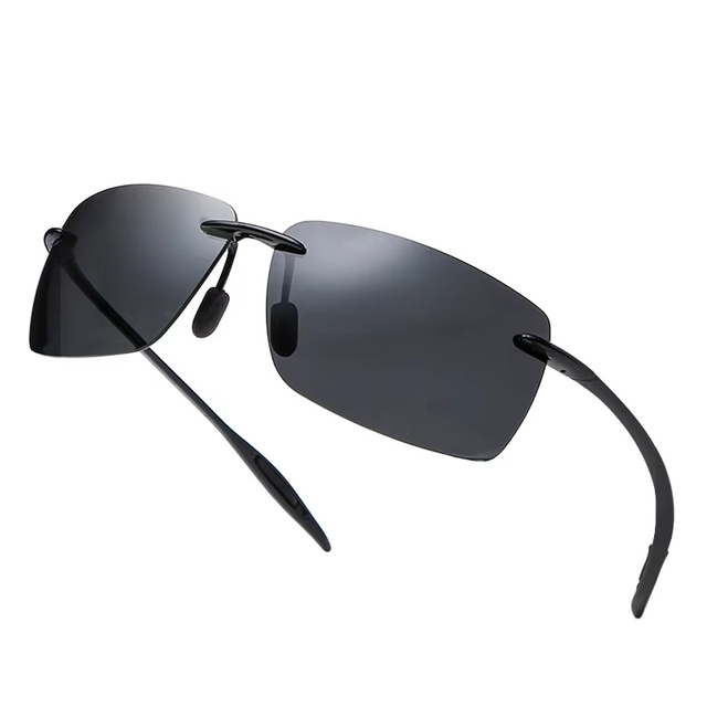 Women's & Men's Fashion Sunglasses Shades Eyewear Sun Glasses Comfortable Polarized Rimless PC Lens for Fishing