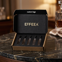 Coffret Cadeau Découverte de Parfums Personnalisé en Papier Kraft Noir Écologique avec Boîte en Carton et Bouteilles avec Plateau Intérieur