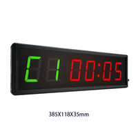 Jam Gym LED Mini portabel Timer latihan peralatan hitung mundur latihan Interval Stopwatch buatan plastik