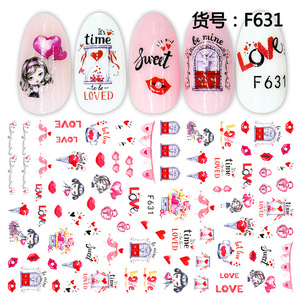 Pegatinas para <span class=keywords><strong>Uñas</strong></span> Serie F F629-F633, Pegatinas 3D para Arte de <span class=keywords><strong>Uñas</strong></span>, <span class=keywords><strong>Amor</strong></span> y San Valentín, Accesorios Autoadhesivos para <span class=keywords><strong>Uñas</strong></span> - Product Image 4