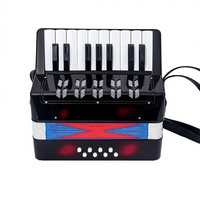 Wholesale KONGSHENG 17-Key 8-Bass Mini Portable Wood & ABS Accordion Children's Keyboard Instrument Toy Gift