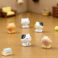 Figur Kucing Resin Mini, Kucing Kecil Mungil, Figur Miniatur, Kerajinan DIY, Dekorasi Lanskap Mikro, Aksesoris Taman Peri