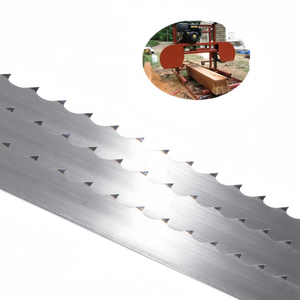 Cuchillas de sierra de cinta horizontal <span class=keywords><strong>EJ</strong></span> de grado industrial de 1 1/<span class=keywords><strong>4</strong></span> pulgadas (158 pulgadas) con dientes endurecidos blancos para máquinas de sierra de cinta horizontal Outback, personalizables OEM - Product Image 1